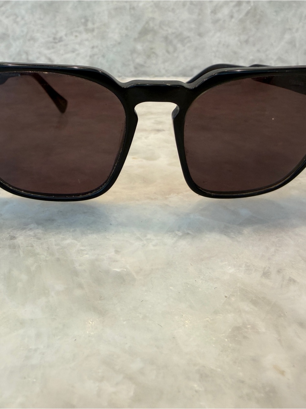 RAEN Black Frame Brown Lens Rectangular Sunglasses